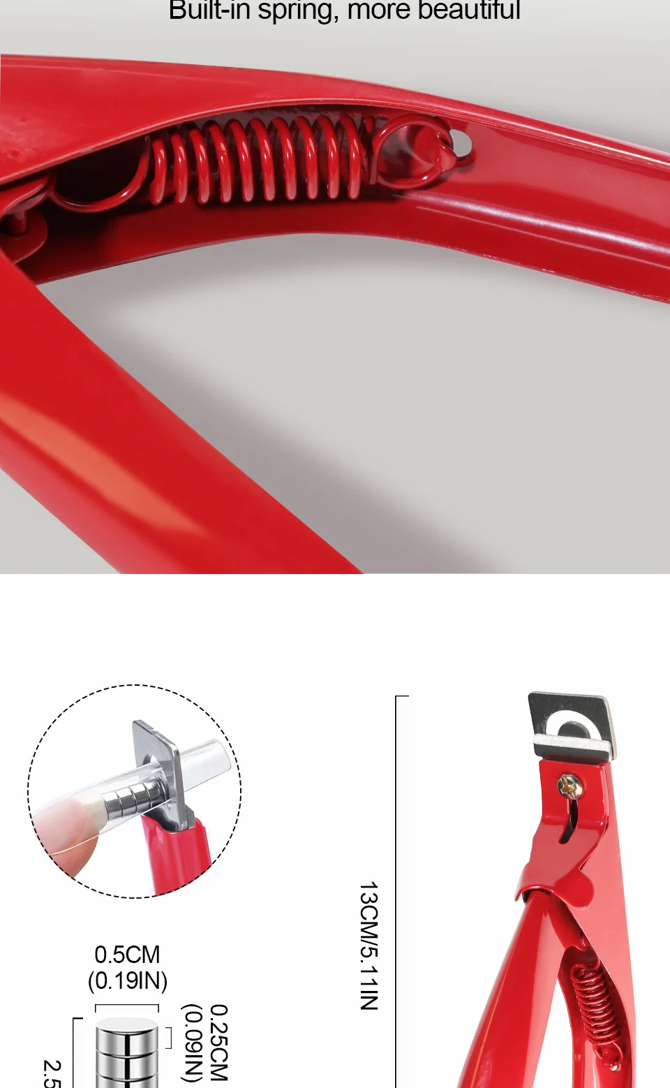 Nail Tip Cutter U-Shaped Professional Acrylic Nail Trimmer for False Extension Styling 11 nail tip cutter u shaped trimmer spu842672340553 desc 11