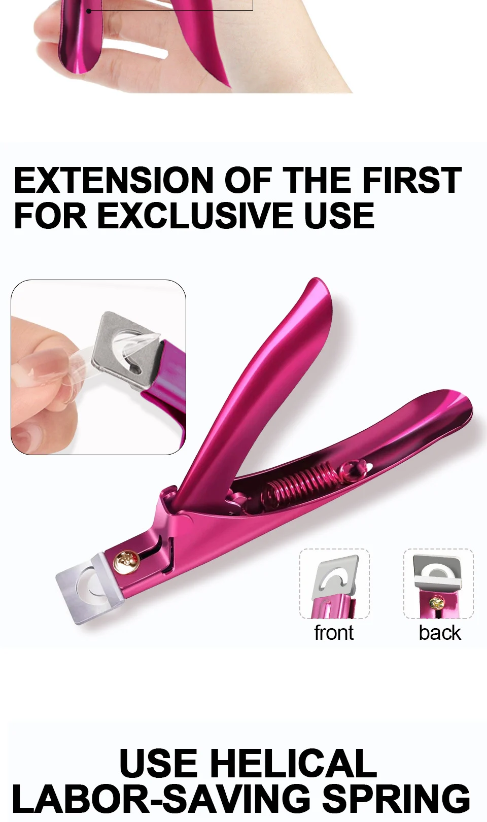 Nail Tip Cutter U-Shaped Professional Acrylic Nail Trimmer for False Extension Styling 16 nail tip cutter u shaped trimmer spu842672340553 desc 16