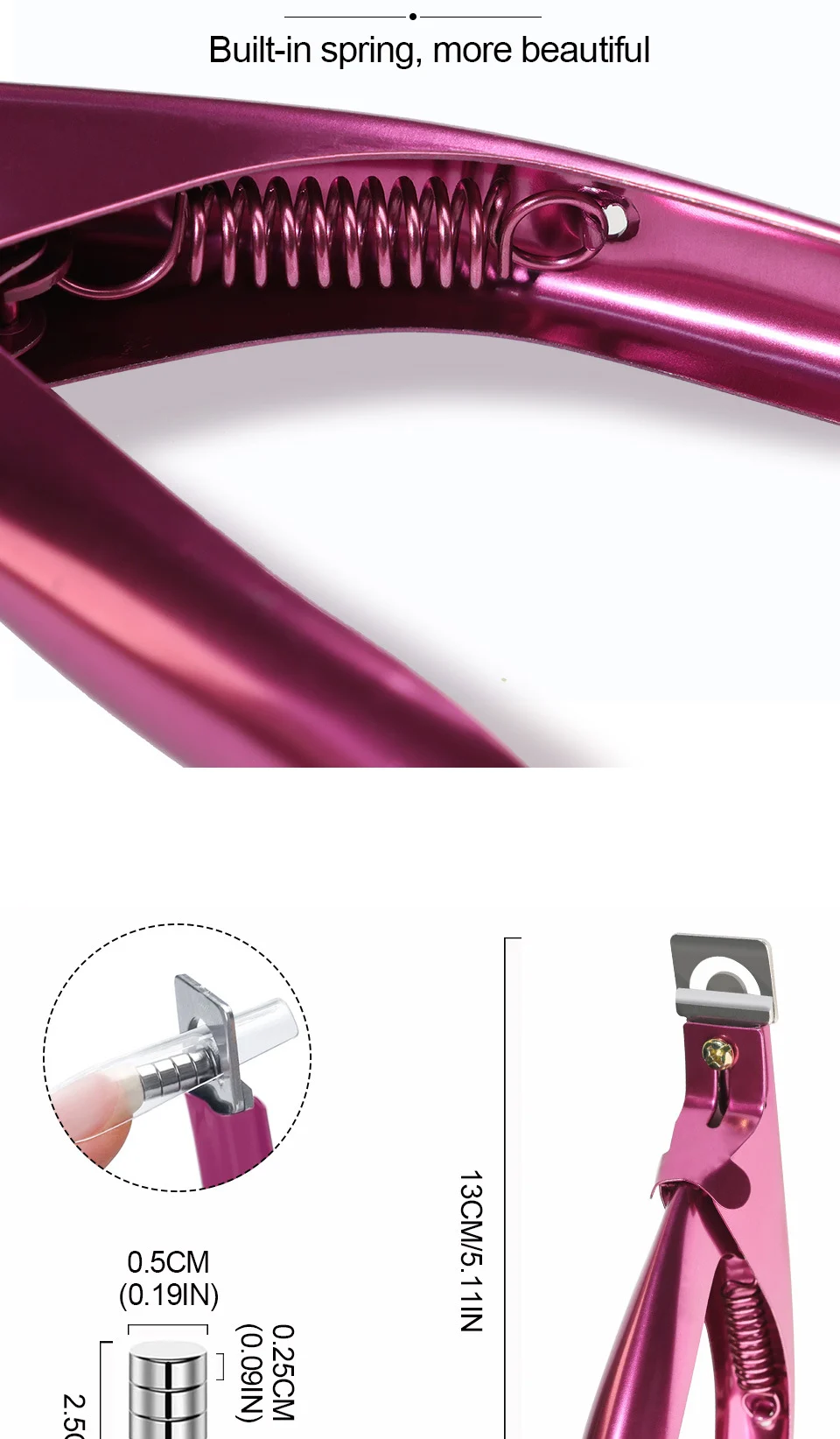 Nail Tip Cutter U-Shaped Professional Acrylic Nail Trimmer for False Extension Styling 17 nail tip cutter u shaped trimmer spu842672340553 desc 17