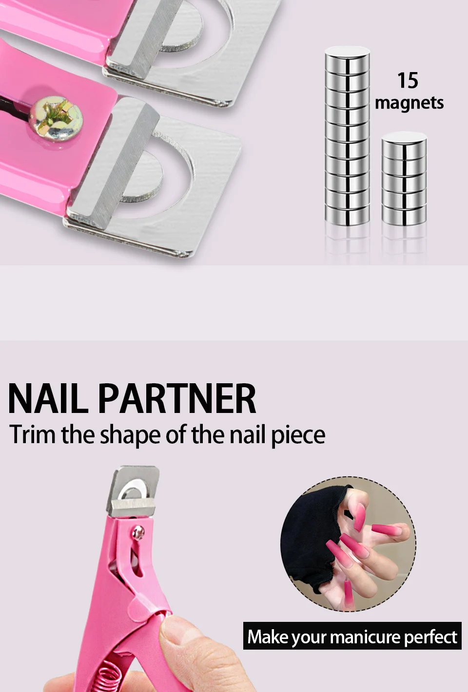 Nail Tip Cutter U-Shaped Professional Acrylic Nail Trimmer for False Extension Styling 3 nail tip cutter u shaped trimmer spu842672340553 desc 3
