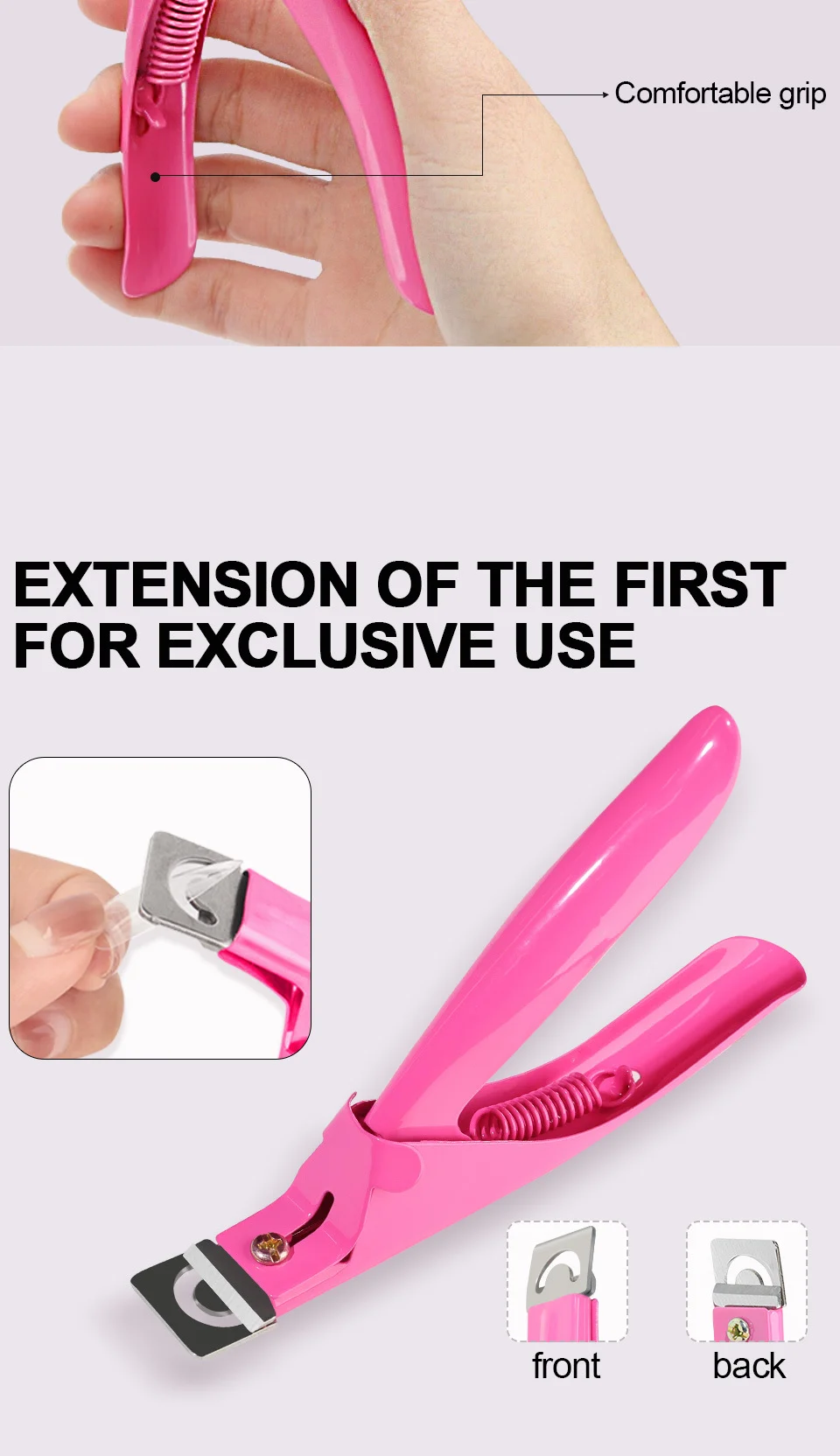 Nail Tip Cutter U-Shaped Professional Acrylic Nail Trimmer for False Extension Styling 4 nail tip cutter u shaped trimmer spu842672340553 desc 4