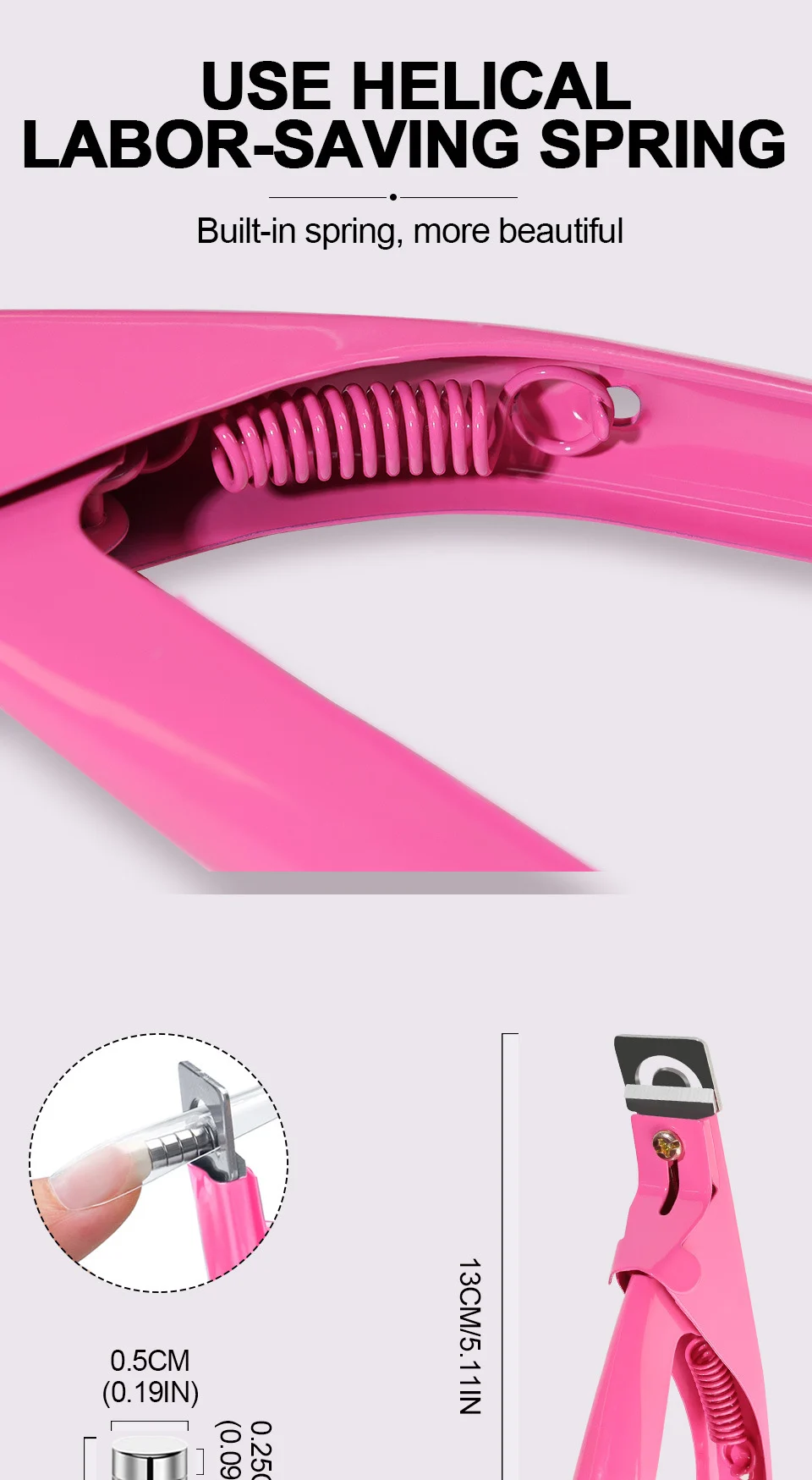 Nail Tip Cutter U-Shaped Professional Acrylic Nail Trimmer for False Extension Styling 5 nail tip cutter u shaped trimmer spu842672340553 desc 5