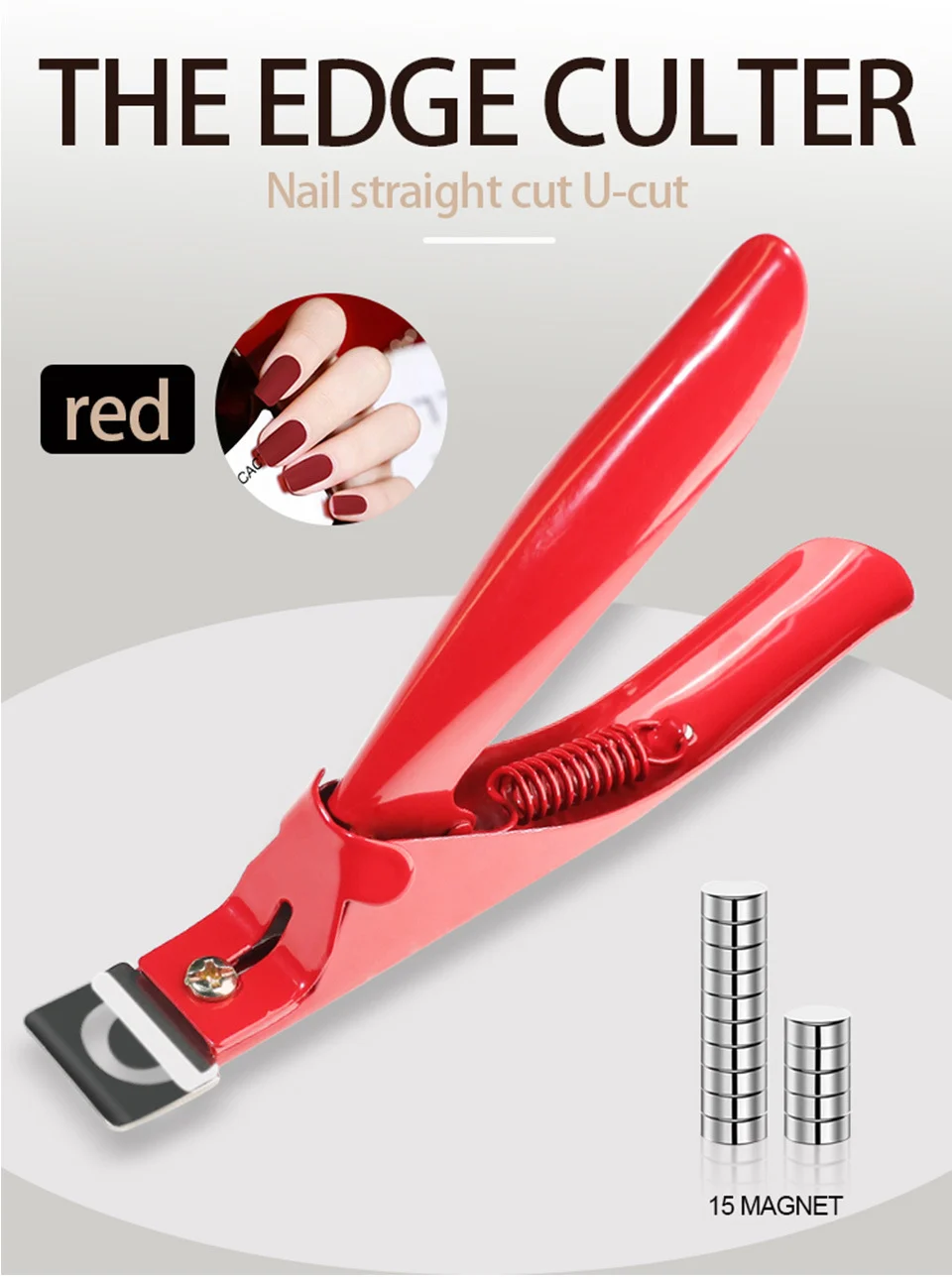 Nail Tip Cutter U-Shaped Professional Acrylic Nail Trimmer for False Extension Styling 7 nail tip cutter u shaped trimmer spu842672340553 desc 7