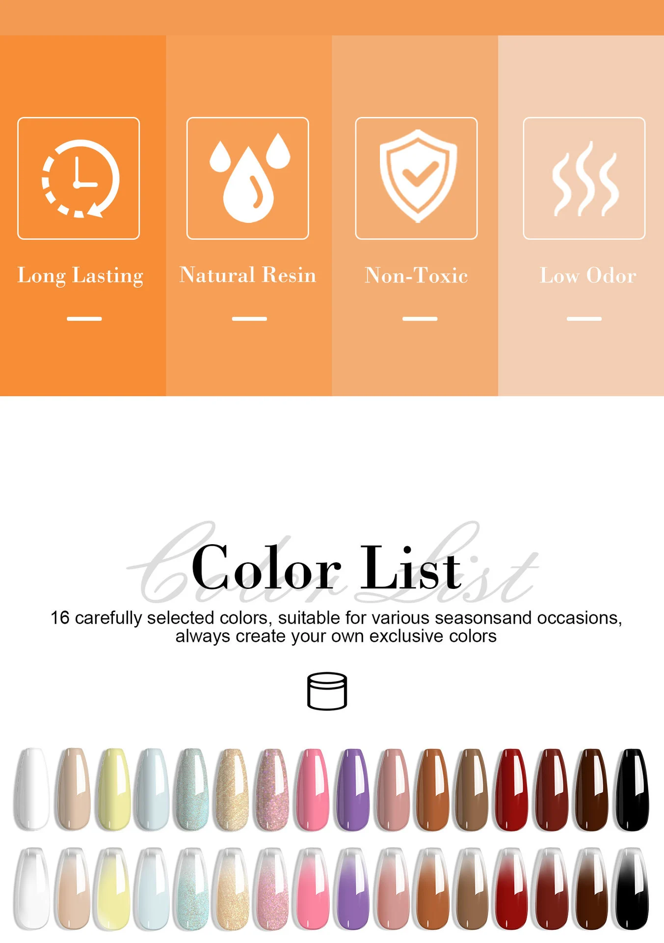 Ombre Gel Polish for Gradient Nail Art LIMEGIRL 7-in-1 No-Wipe Painting Gel 2 ombre gel polish gradient nail art spu946026735421 desc 2