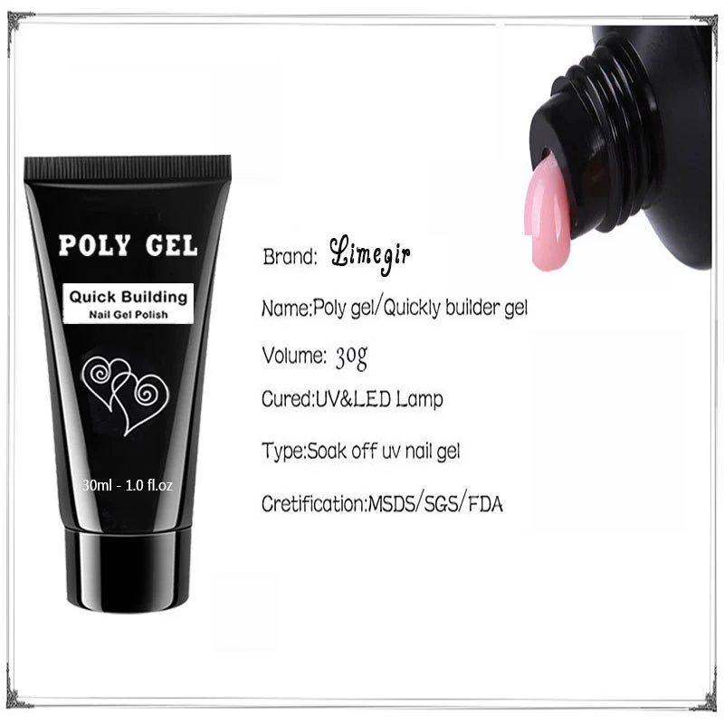 poly gel nail extension kit limegirl spu652498989090 desc 5