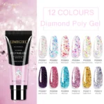 Poly Nail Gel Extension Kit Diamond Glitter Spu646022852929 4