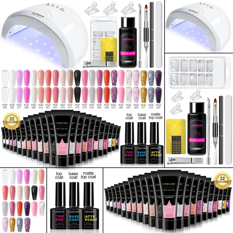 Poly Nail Gel Kit 22 Colors Manicure Set Spu998804002844 2