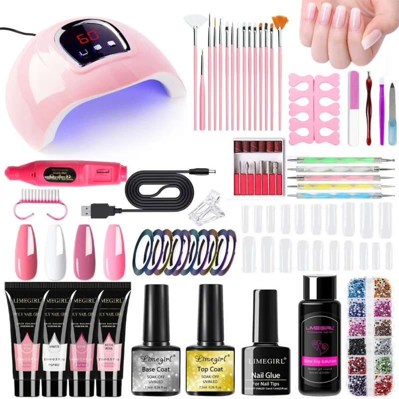 Poly Nail Gel Kit Limegirl All In One Manicure Set Spu1018559253583 2