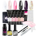 Poly Nail Gel Kit for Quick Extension Limegirl Professional UV LED Soak Off Nail Art Set