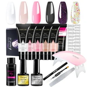 Poly Nail Gel Kit for Quick Extension Limegirl Professional UV LED Soak Off Nail Art Set