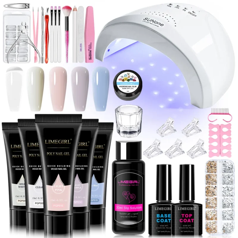 Poly Nail Gel Kit With Lamp Spu1016847708085 2