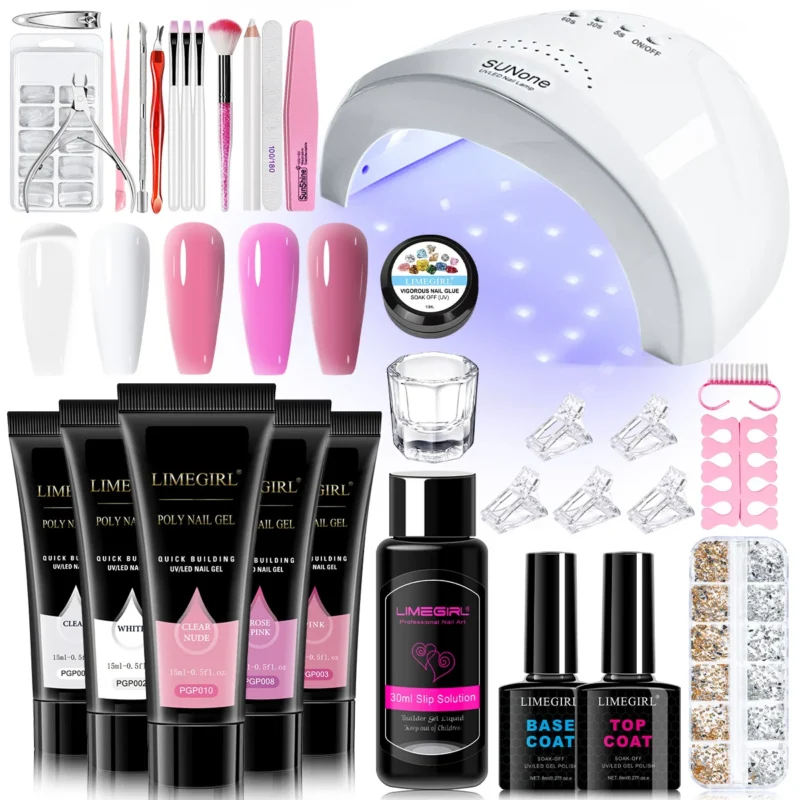 Poly Nail Gel Kit With Lamp Spu1016847708085 3