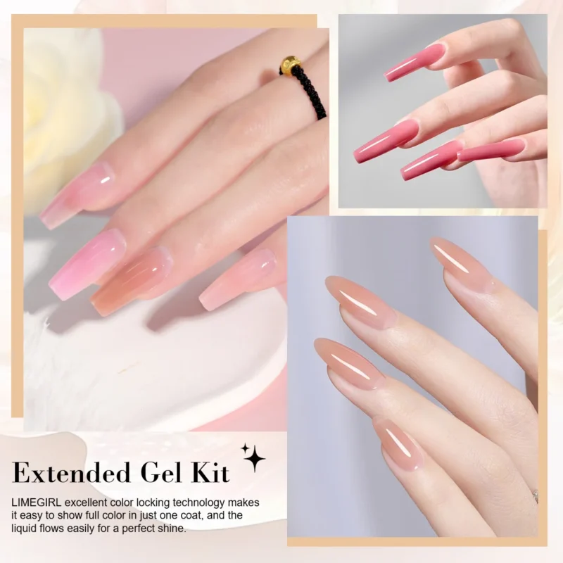 Poly Nail Gel Kit With Lamp Spu1016847708085 5