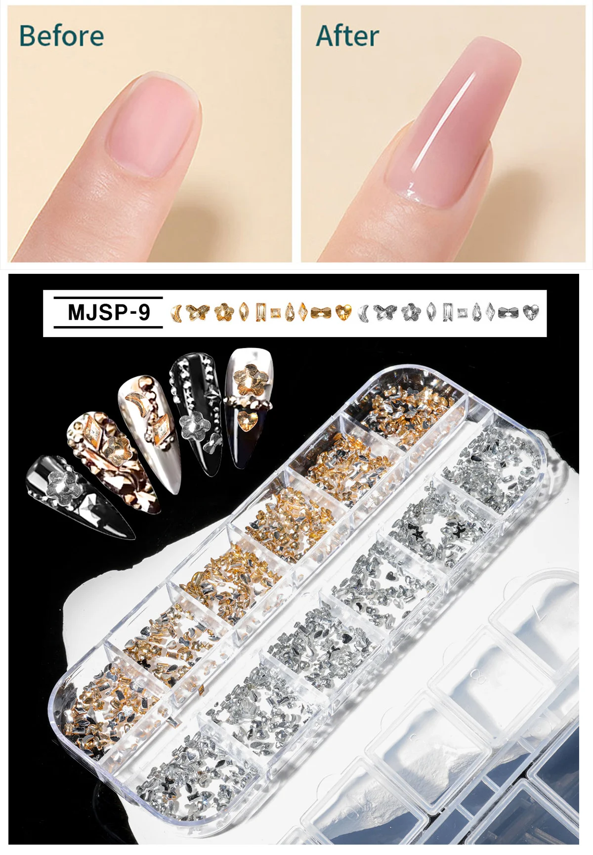 Poly Nail Gel Kit with UV/LED Lamp, Limegirl 5 Colors Professional Nail Extension Set for Beginners, Full Manicure Tool Kit with Rhinestones and Slip Solution 7 poly nail gel kit with lamp spu1016847708085 desc 7