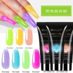 Poly Nail Gel Luminous Extension Gel for Quick Building UV/LED Glow in the Dark 15ml