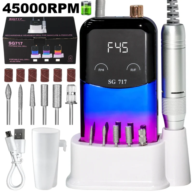 Portable Electric Nail Drill 45000rpm Spu938580246747 4