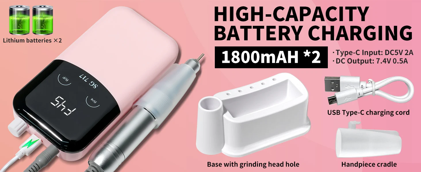 portable electric nail drill 45000rpm spu938580246747 desc 2