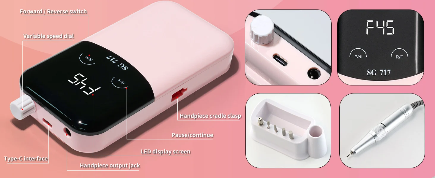 portable electric nail drill 45000rpm spu938580246747 desc 4