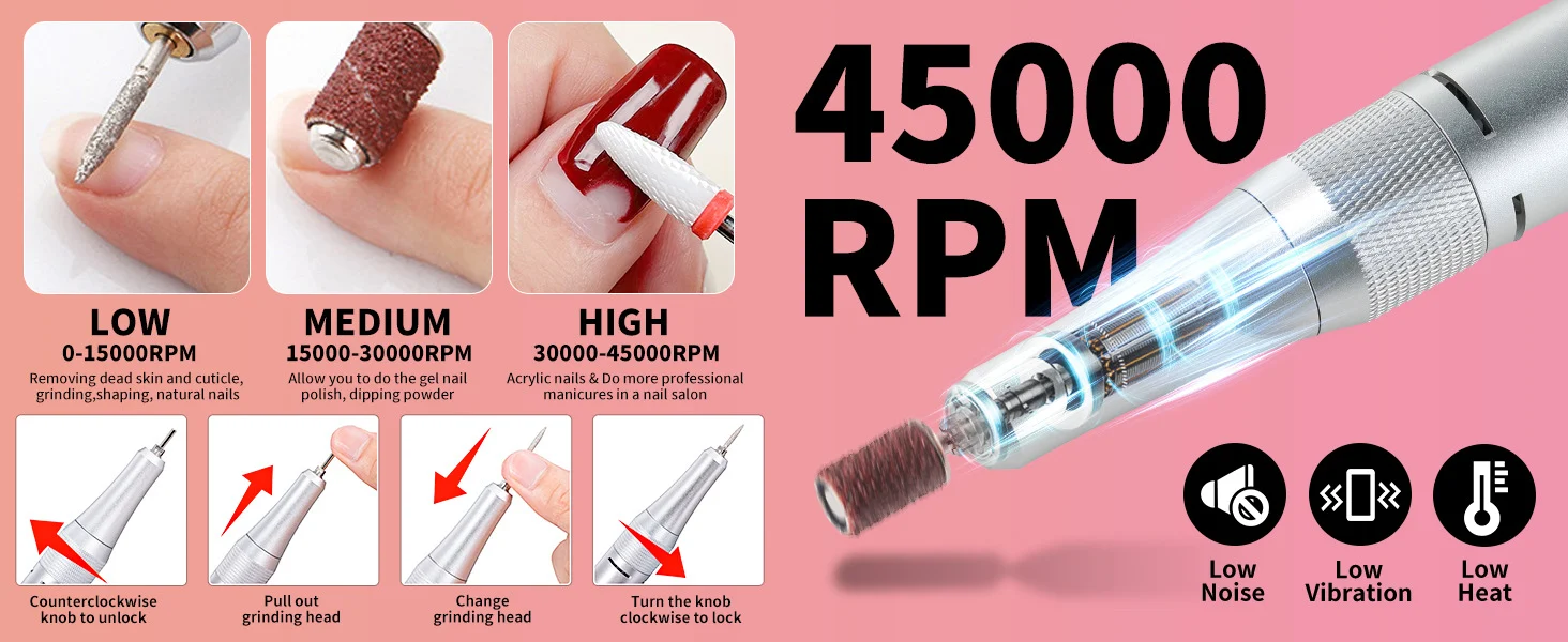 portable electric nail drill 45000rpm spu938580246747 desc 5