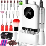 Portable Nail Drill Machine 45000RPM Rechargeable Electric E-File Kit for Acrylic Gel Polish Removal SG716
