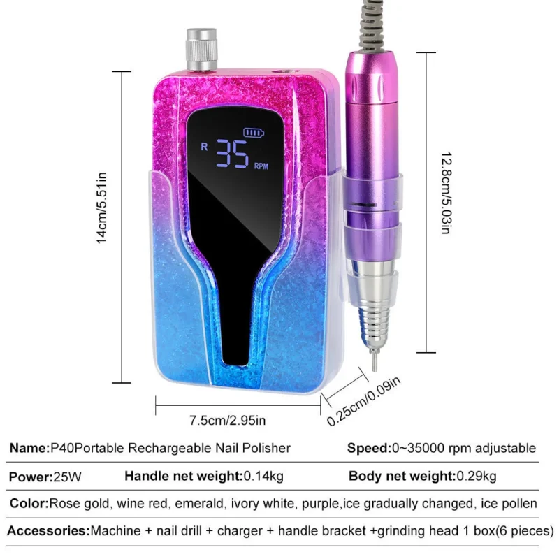 Portable Nail Drill Machine P40 Spu906960178079 3