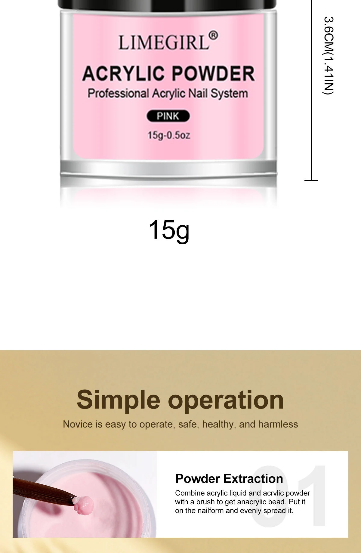 professional acrylic nail kit monomer powder spu1007044928181 desc 12