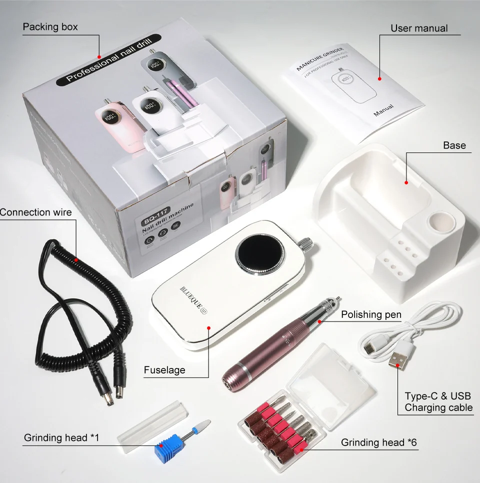 professional electric nail drill set rechargeable spu994490552750 desc 10