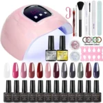 Professional Gel Nail Polish Kit Limegirl Spu805635722788 5