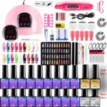 Professional Gel Nail Polish Kit With Lamp Spu644471290807 3