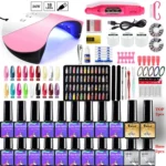 Professional Gel Nail Polish Kit With Lamp Spu644471290807 5