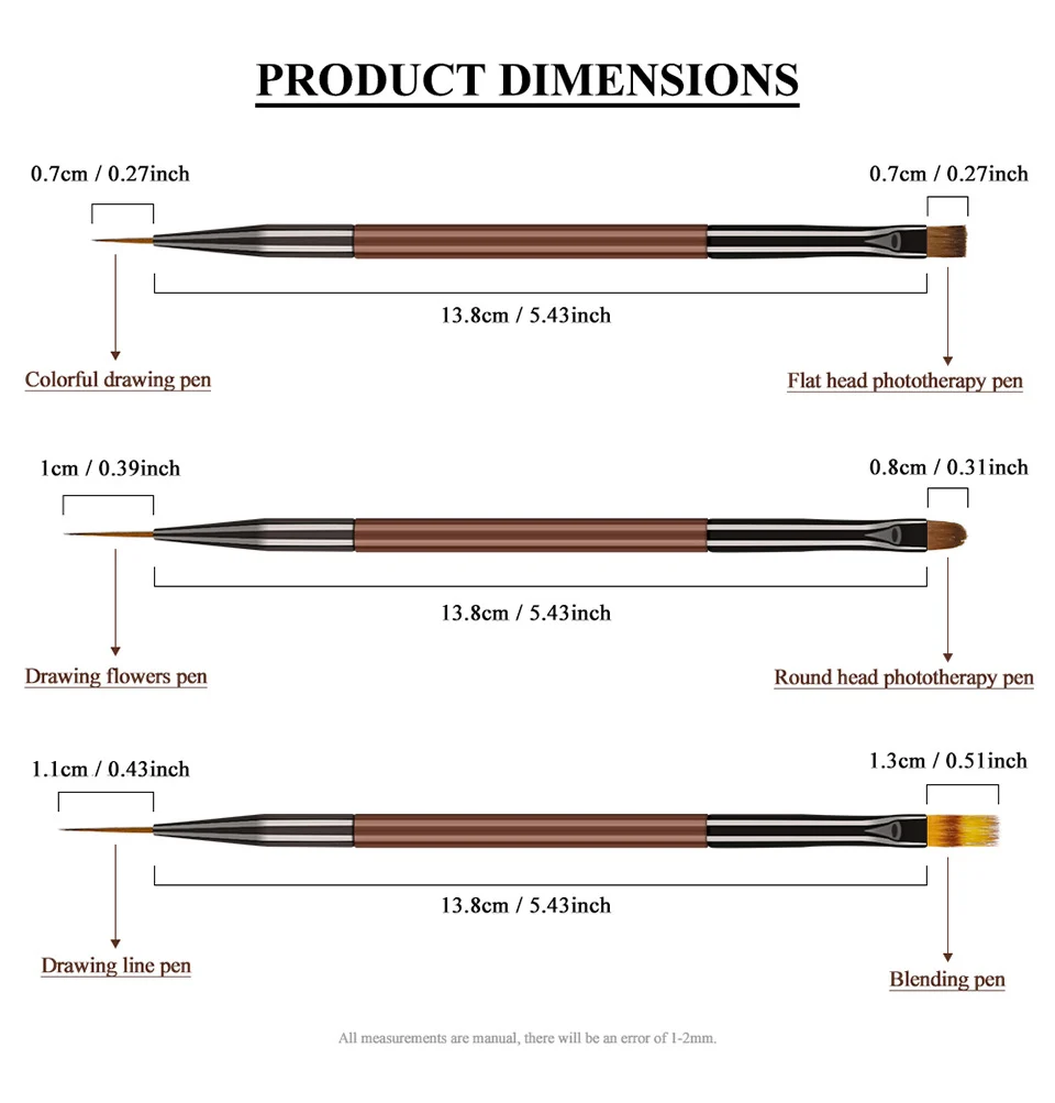 professional nail art brush set spu995067433965 desc 5