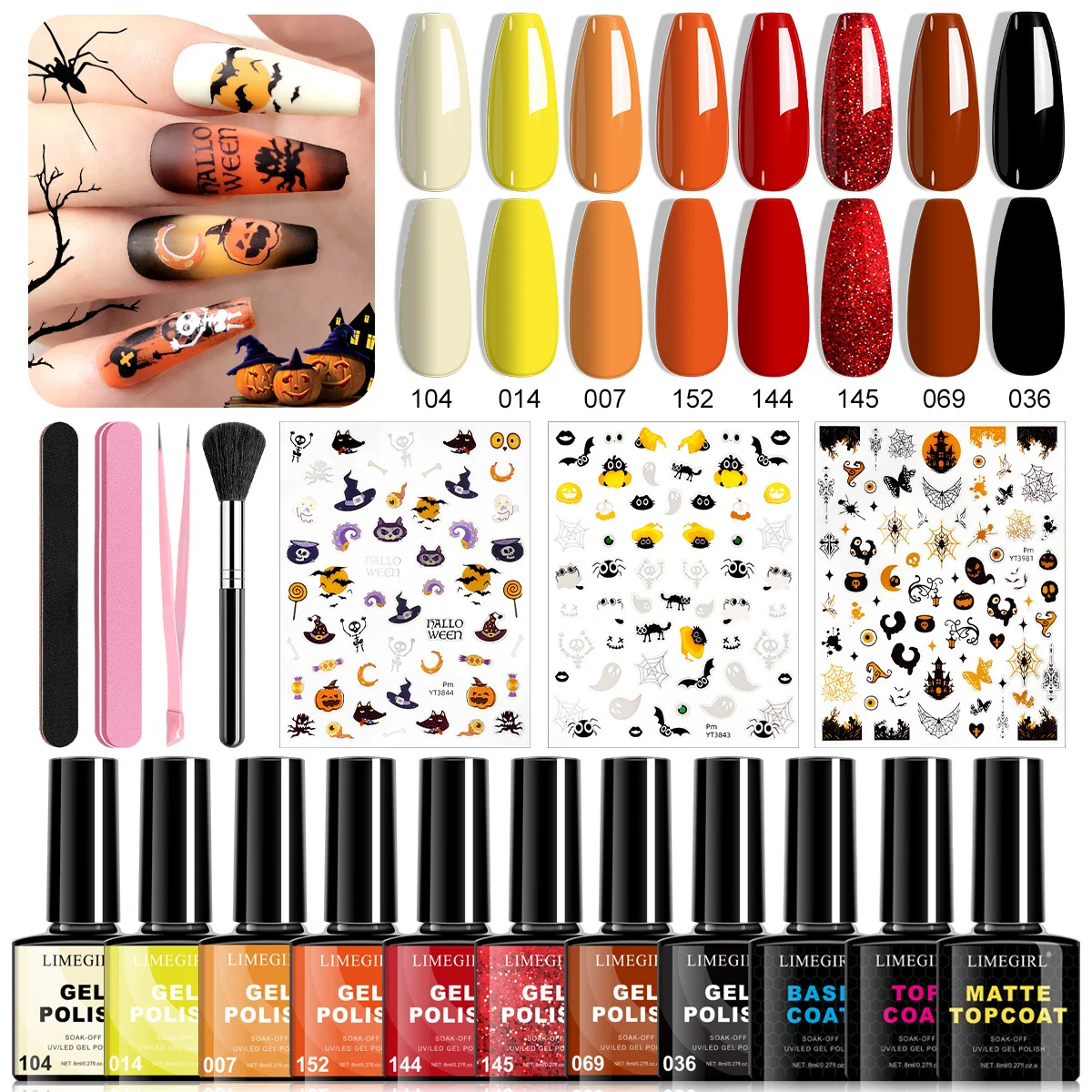 Professional Nail Art Kit with UV LED Lamp - 16 Colors Gel Polish, Cat Eye Gel, and Acrylic Powder System Complete Starter Set 10 professional nail art kit uv lamp set spu995914133852 desc 10