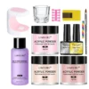 3 Colors Acrylic Powder & Liquid + Single Finger Lamp Set