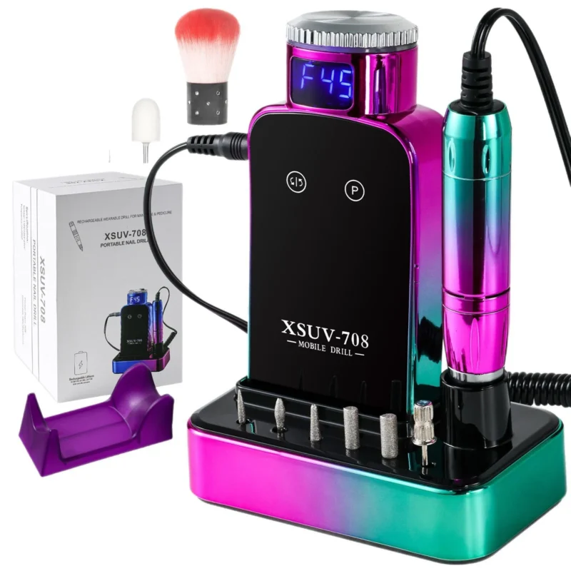 Professional Nail Drill Machine 45000rpm Rechargeable Green Spu901052724445 5