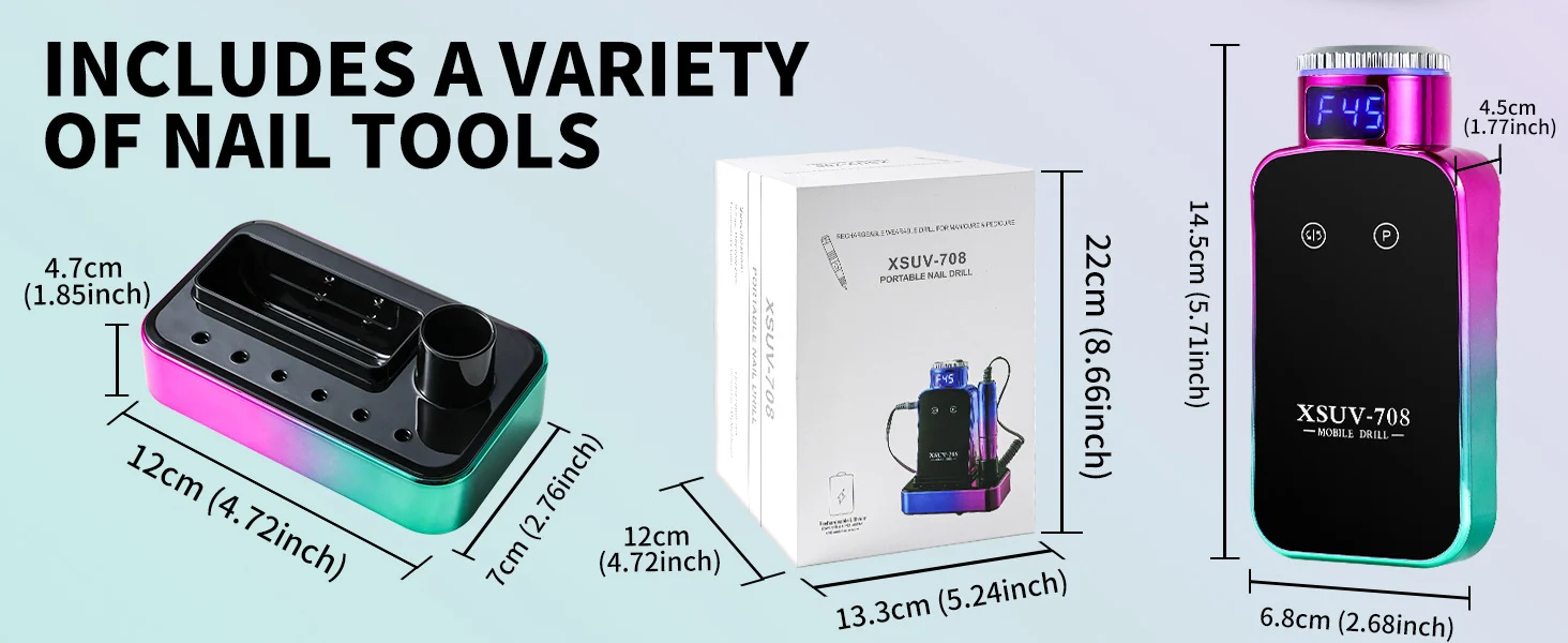 professional nail drill machine 45000rpm rechargeable green spu901052724445 desc 6