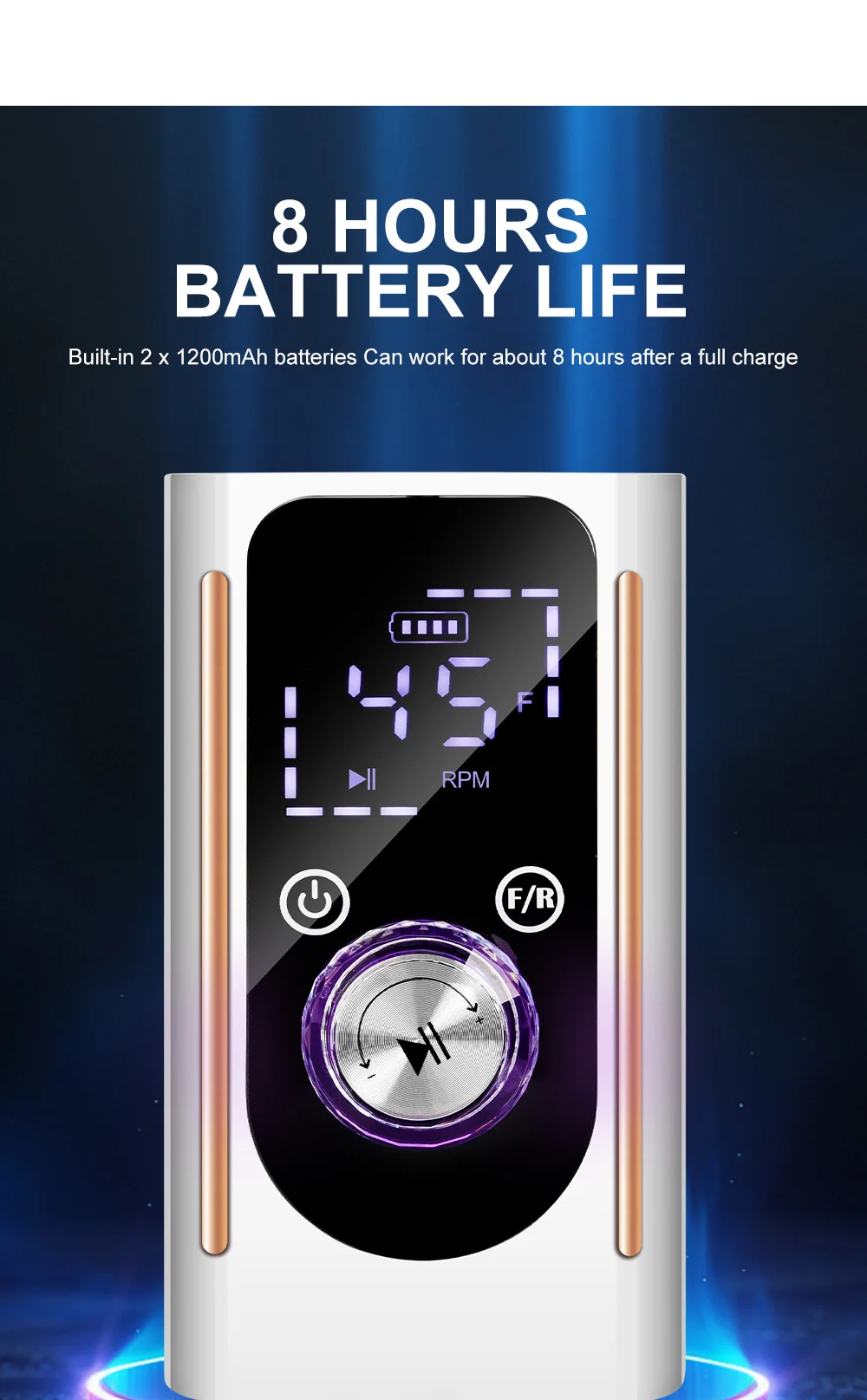 Professional Nail Drill Machine 45000 RPM Rechargeable Portable Electric E-File for Acrylic Nails with LCD Display and Memory Function 3 professional nail drill machine 45000rpm spu829534681683 desc 3