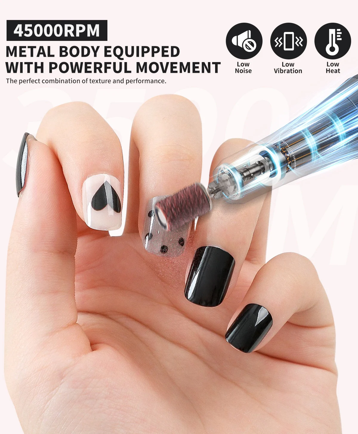 Nail Drill Machine Professional SG713 Portable Electric Nail File Kit for Manicure, Pedicure, and Gel Removal 9 professional nail drill machine sg713 spu991715445283 desc 9