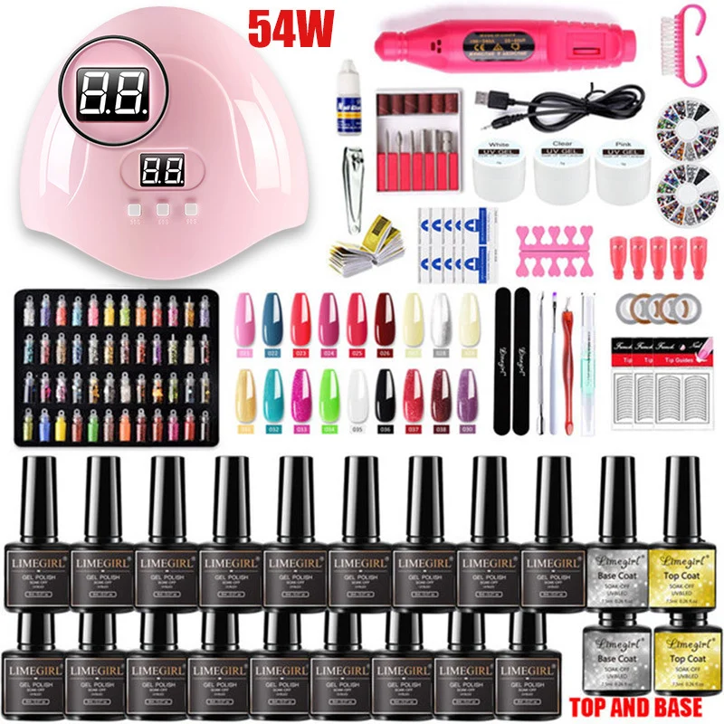 Professional Nail Starter Kit with UV LED Lamp, Electric Nail Drill, and Poly Extension Gel Set - All-in-One Manicure System 5 professional nail starter kit uv lamp drill spu997006024541 desc 5