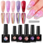 Rainbow Cat Eye Gel Polish Set Holographic Magnetic Spu998412750269 6