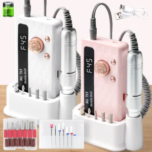 Rechargeable Nail Drill Machine 45000RPM Professional Electric Nail File for Acrylic Gel Manicure SG713