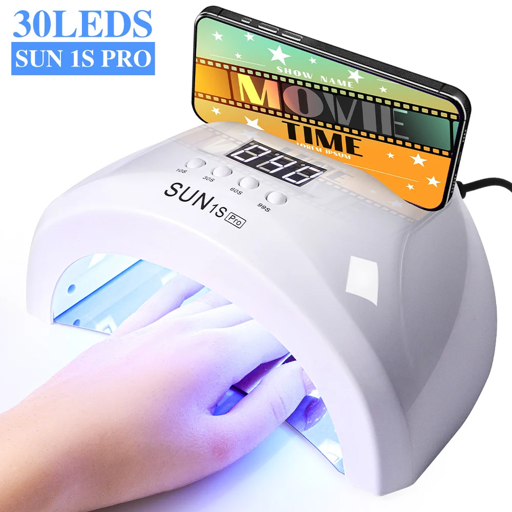 UV LED Nail Lamp Professional 54W Fast Drying Gel Polish Curing Light with 4 Timer Settings & Infrared Sensor 1 uv led nail lamp professional dryer spu990031859695 desc 1