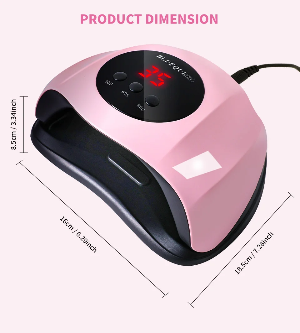 UV LED Nail Lamp Professional 54W Fast Drying Gel Polish Curing Light with 4 Timer Settings & Infrared Sensor 10 uv led nail lamp professional dryer spu990031859695 desc 10