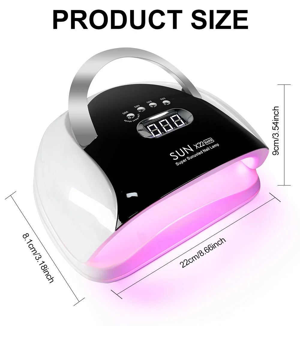 UV LED Nail Lamp X22 MAX 72 LEDs High Power Professional Gel Curing Light with Smart Sensor 7 uv led nail lamp x22 max spu989460738568 desc 7